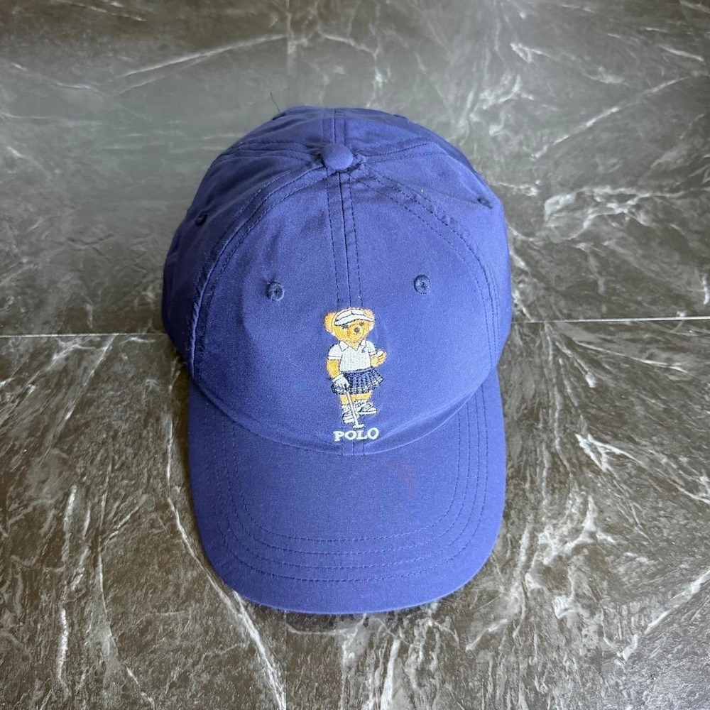 Polo Ralph Lauren Women's Blue Golf Polo Bear Cap Hat -New